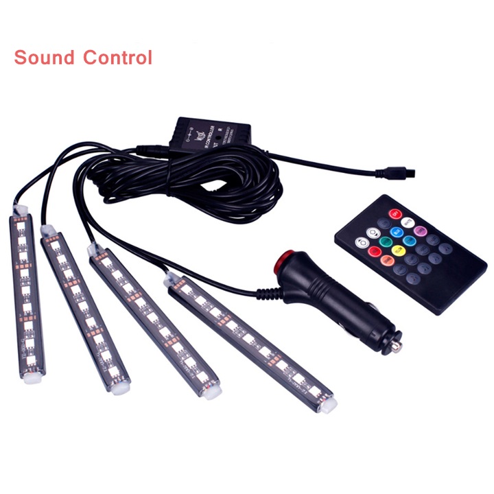 Bộ đèn LED 4 thanh các màu cao cấp đặt gầm xe hơi, ô tô RGB-5050