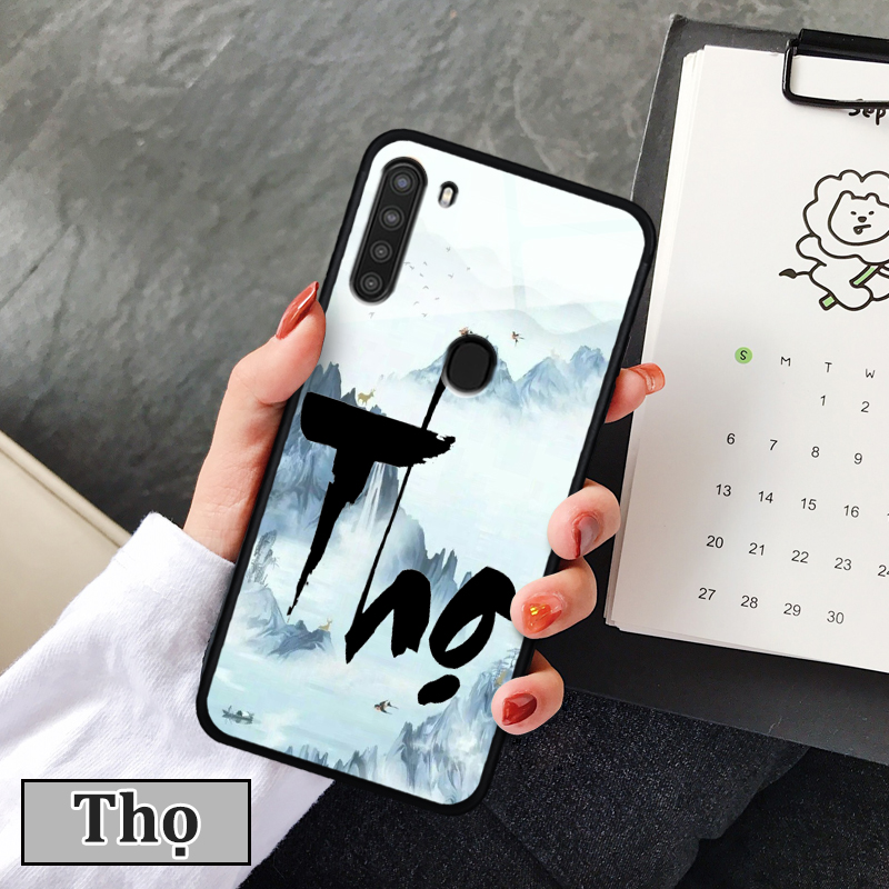 Ốp lưng Samsung Galaxy A21 in 3D chữ thư pháp