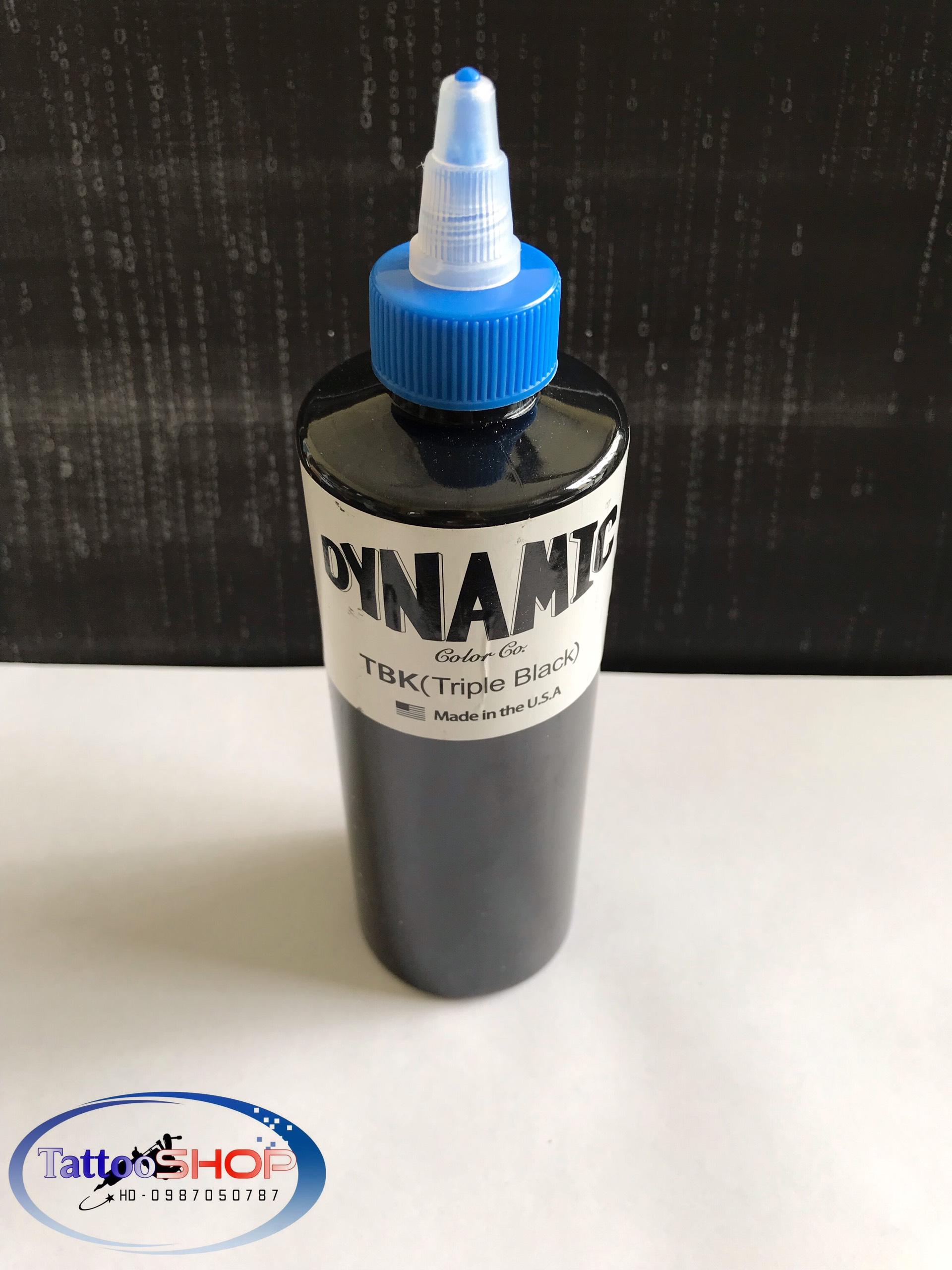 Mực xăm hình Siêu đen DYNAMIC TBK chai lớn 240ml