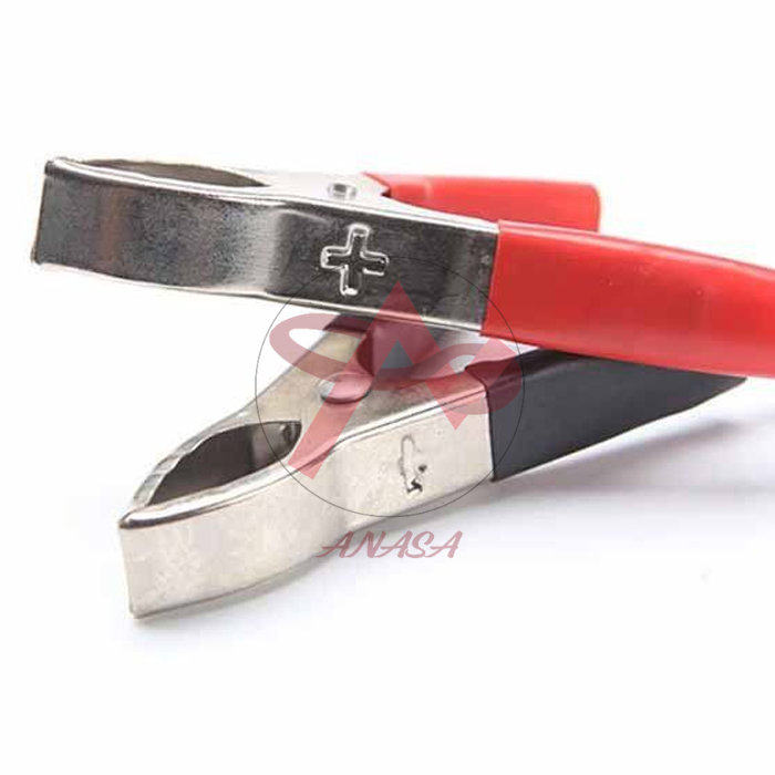 Kẹp Cá Sấu Kẹp Bình Acquy 16x10.5cm (1 Cặp Đỏ- Đen)