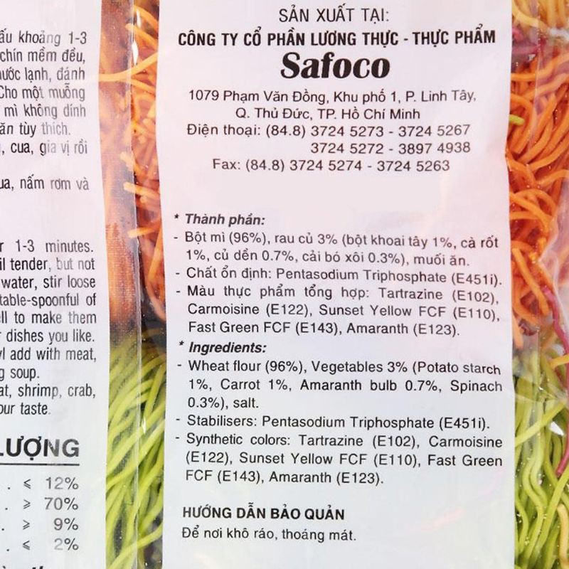 Mì rau củ healthy gói 500g