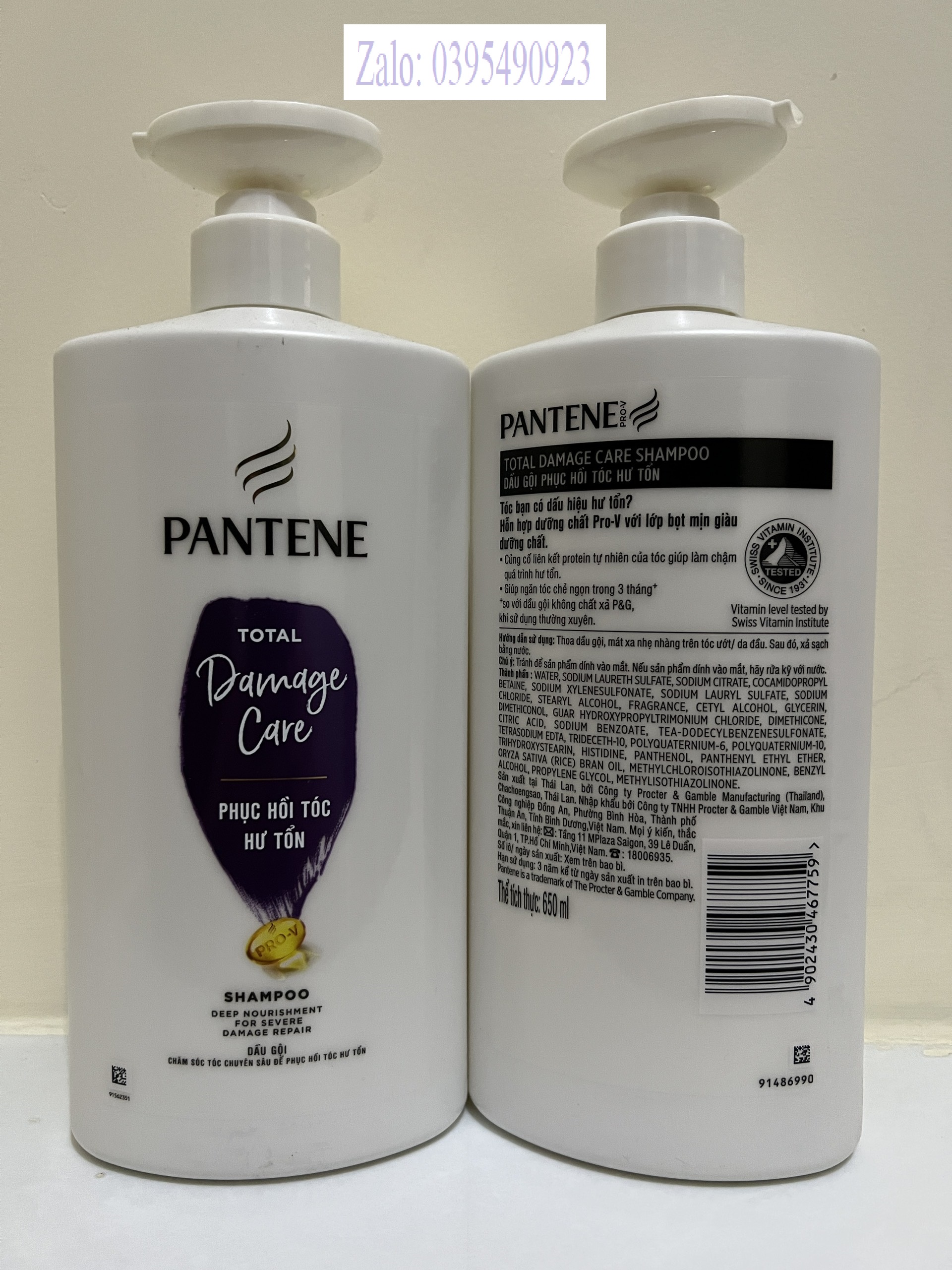 [HCM]Dầu gội Pantene ngăn rụng tóc 1200ml (Mẫu Mới Date 2025)