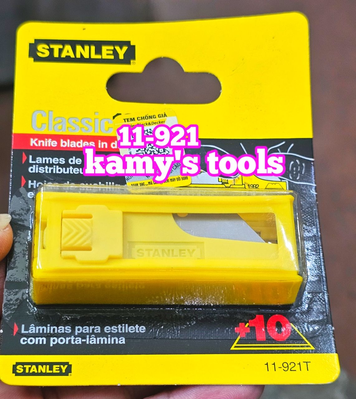 Lưỡi Dao Rọc Cáp Thẳng Stanley 11-921 (10 Lưỡi/Hộp) Lưỡi Dao Stanley