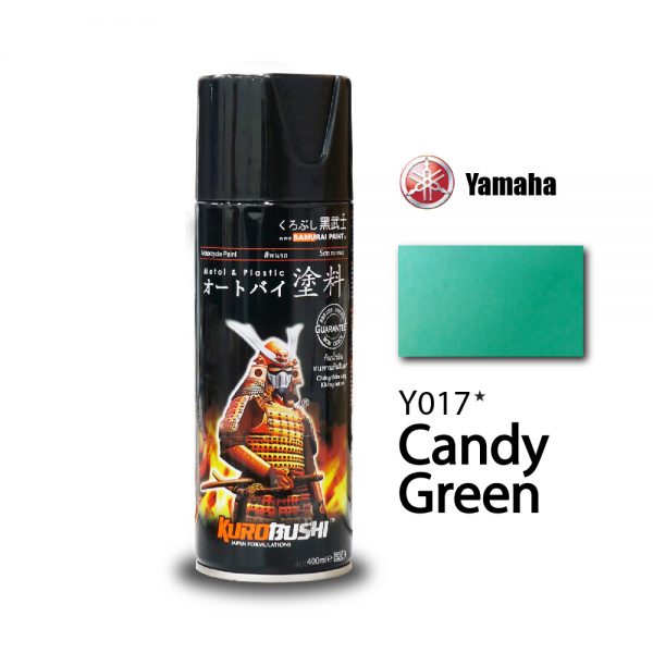 Combo 5 chai sơn xịt Samurai màu xanh lá kẹo Yamaha Quy trình gồm 5 chai /Bạc/Bạc chớp/Xanh lá kẹo/Bóng) Có bán lẻ từng chai