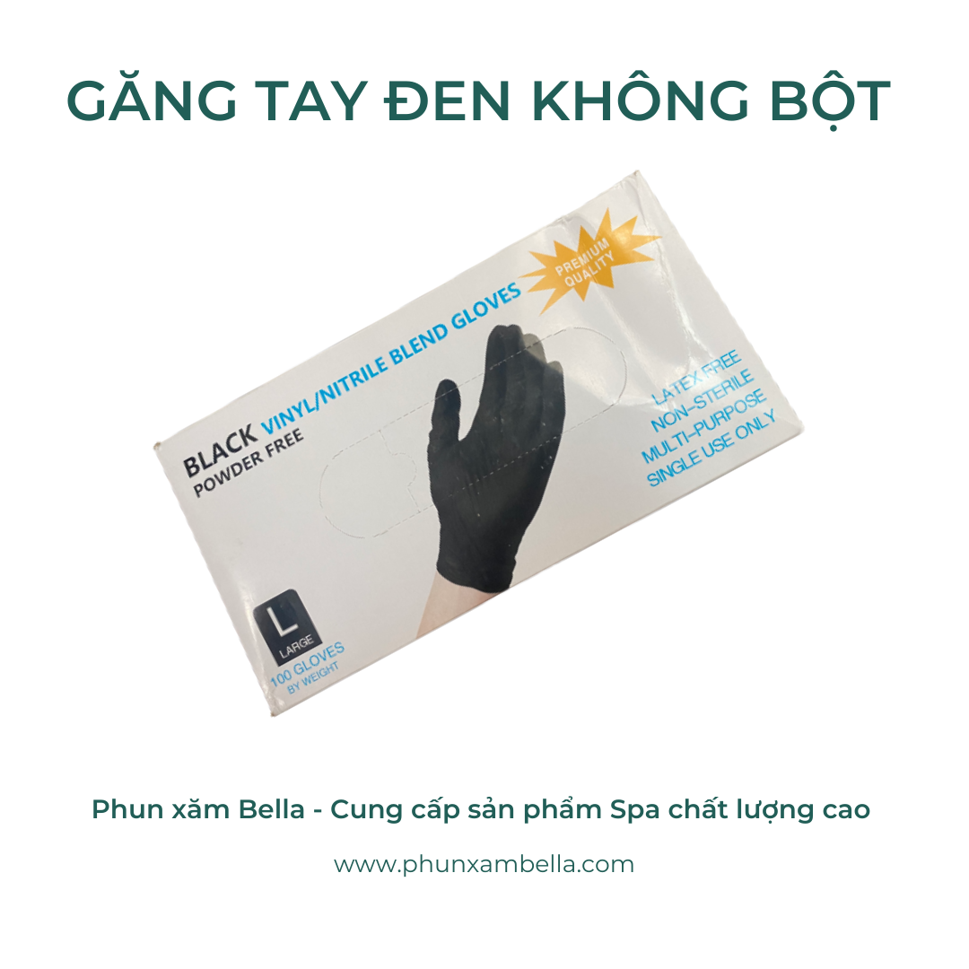Găng tay đen không bột
