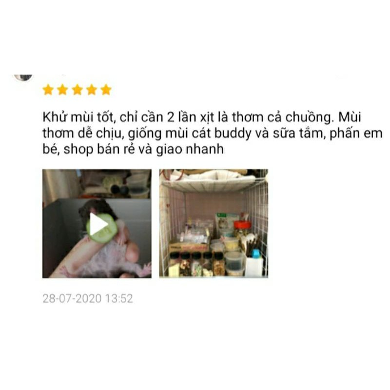 Xịt khử mùi Mifun cho Hamster, thỏ, bọ