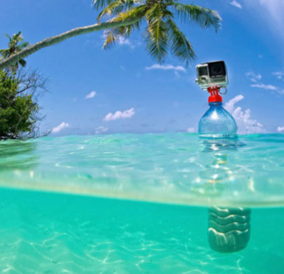 Nắp chai làm phao nổi gắn GoPro, Actioncam, đi bơi đi lặn nổi camera