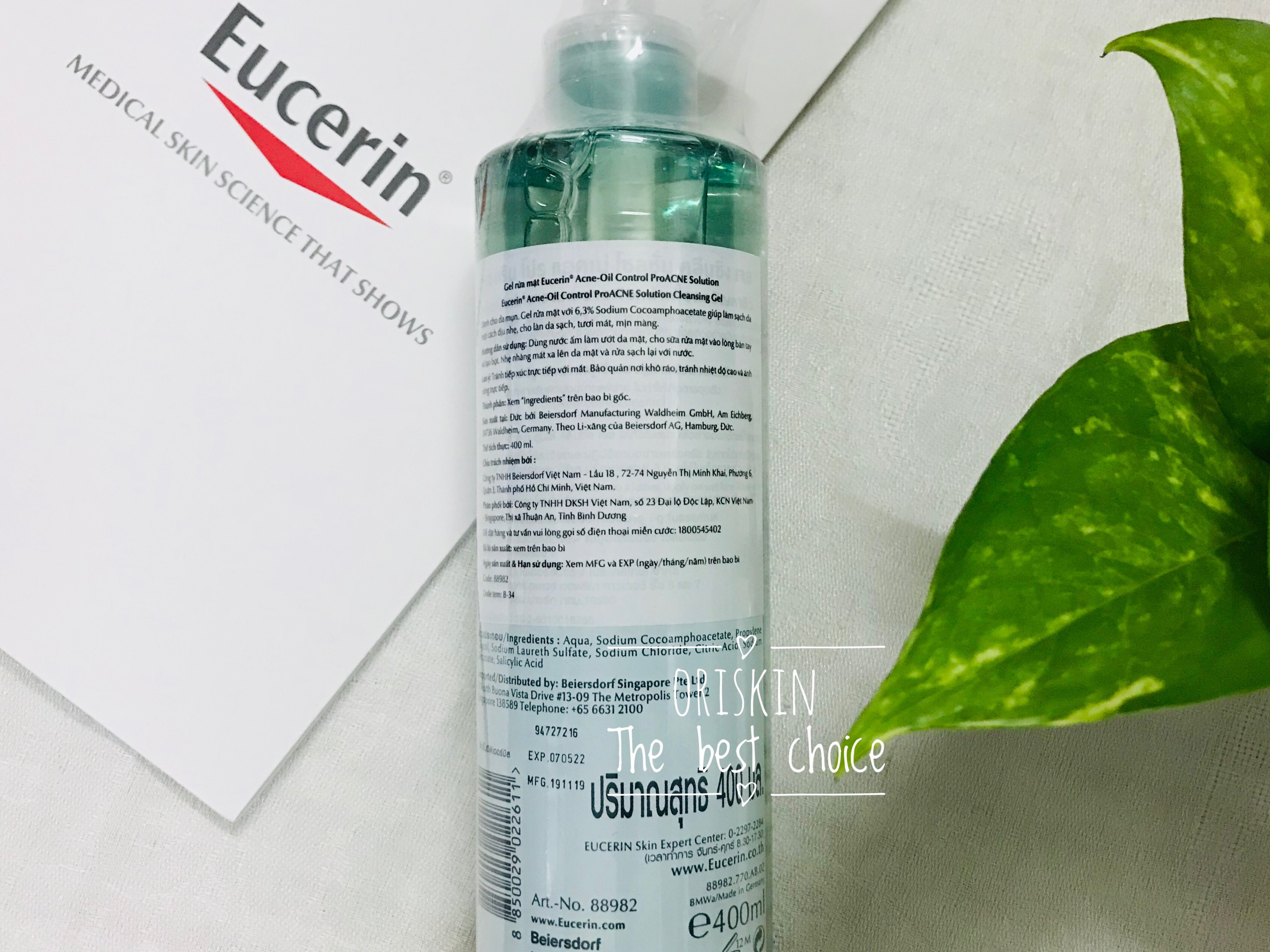 EUCERIN GEL RỬA MẶT DÀNH CHO DA NHỜN MỤN EUCERIN PRO ACNE CLEASING