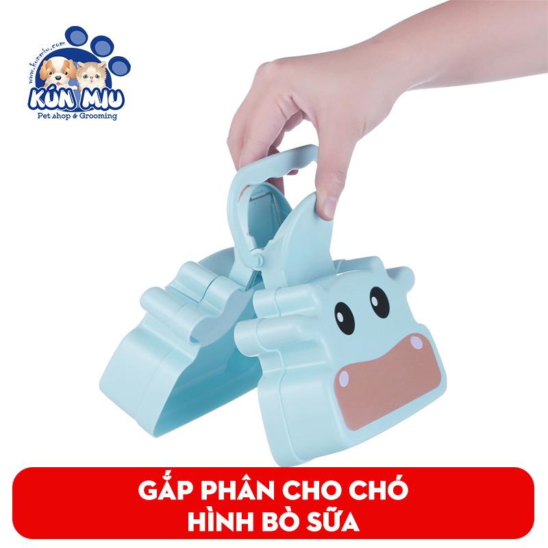 Dụng cụ gắp phân cho chó hình bò sữa Kún Miu - Dụng cụ dọn vệ sinh cho chó