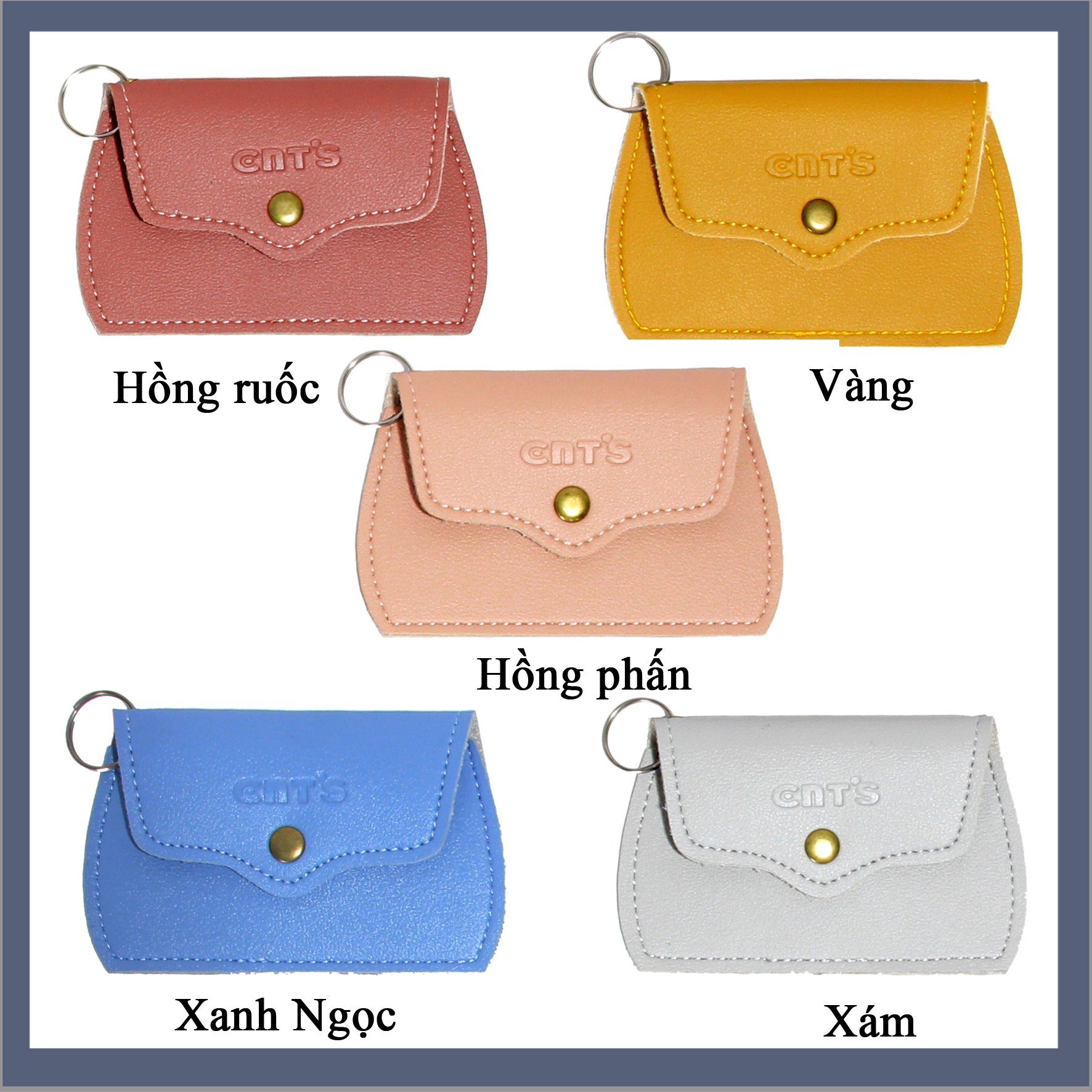 Ví móc khoá thời trang CNT MK10 nhiều màu