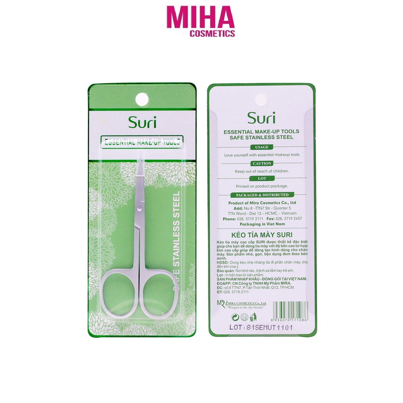 [HCM]Kéo Cắt Mi Tỉa Mày SURI