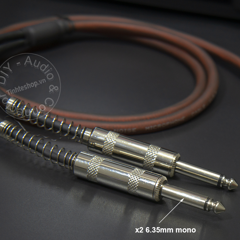 Cáp chuyển 6.5 stereo ra 2 6.5 mono DIY 0.5M đến 5M - Dây chia jack 6ly stereo ra 2 mono