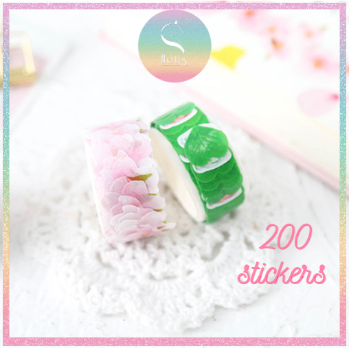 [HOTIS] Sticker giấy dán phong cách Nhật Bản - 200 miếng dán rời