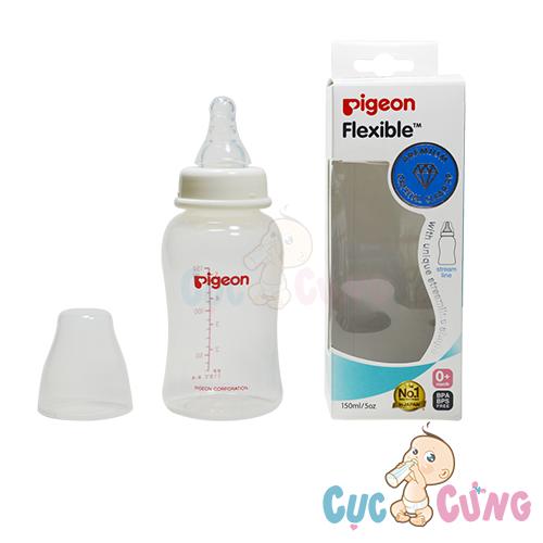 Bình sữa Pigeon Streamline 150ml (Trắng) - binh sua pigeon streamline