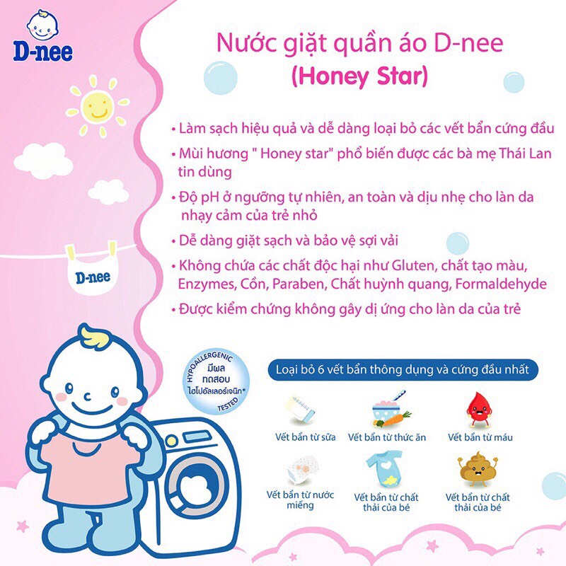 NƯỚC GIẶT DNEE MÀU HỒNG