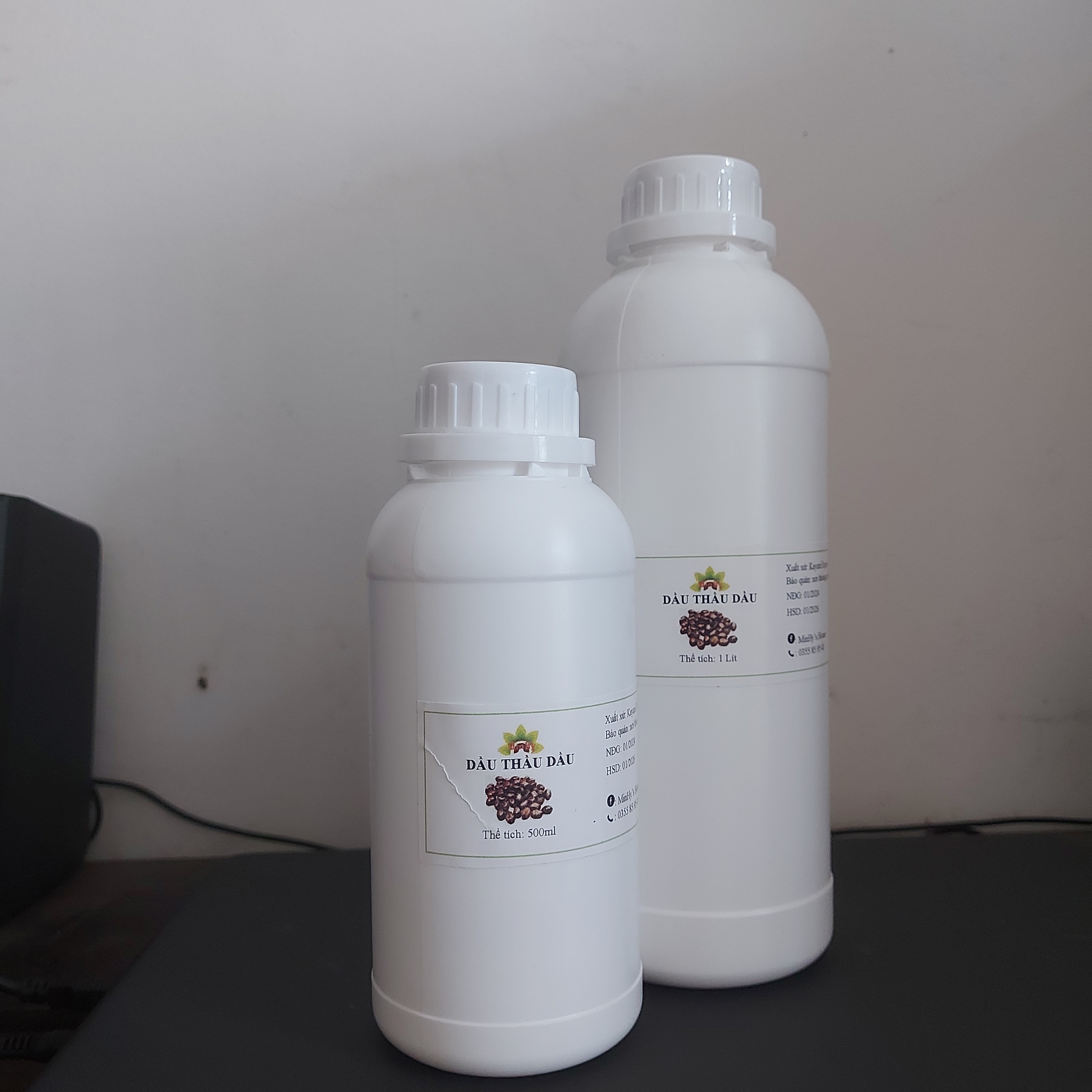500ML - 1 lít Dầu Thầu Dầu_Castor Oil_nguyên liệu làm mỹ phẩm handmade.
