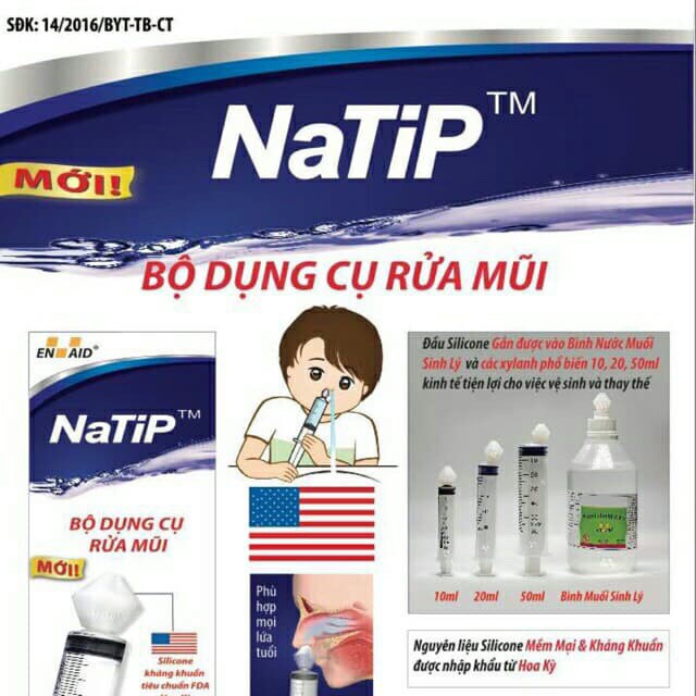 Bộ Dụng Cụ Rửa Mũi NaTip Cho Bé