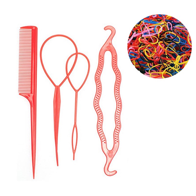 Bộ Dụng Cụ Làm Tóc Đa Năng 4 Món - Set búi tóc đa năng ( 4 món ) HY199