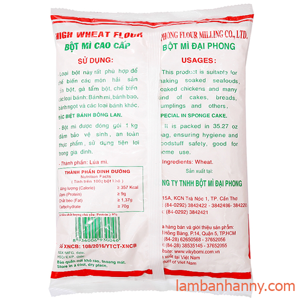Bột mì đa dụng High Wheat Flour trái táo 1kg