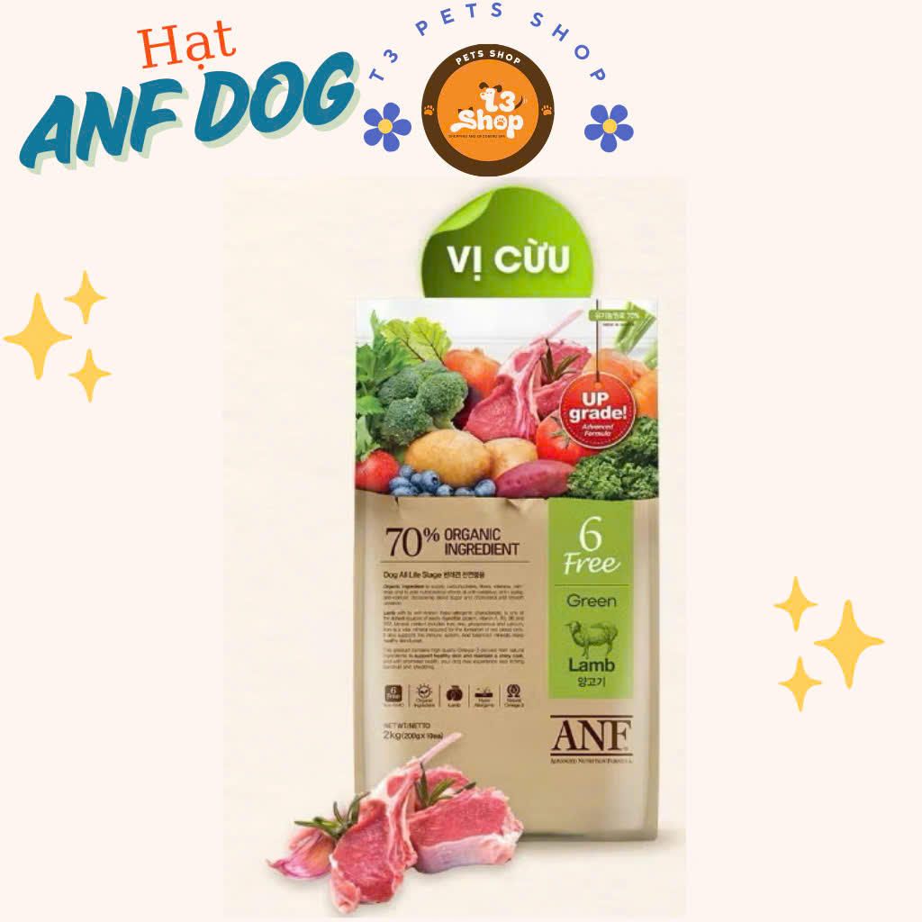 thức ăn ANF 6Free cho chó loại 2kg ( nguyên liệu hữu cơ )  - T3 PETS SHOP