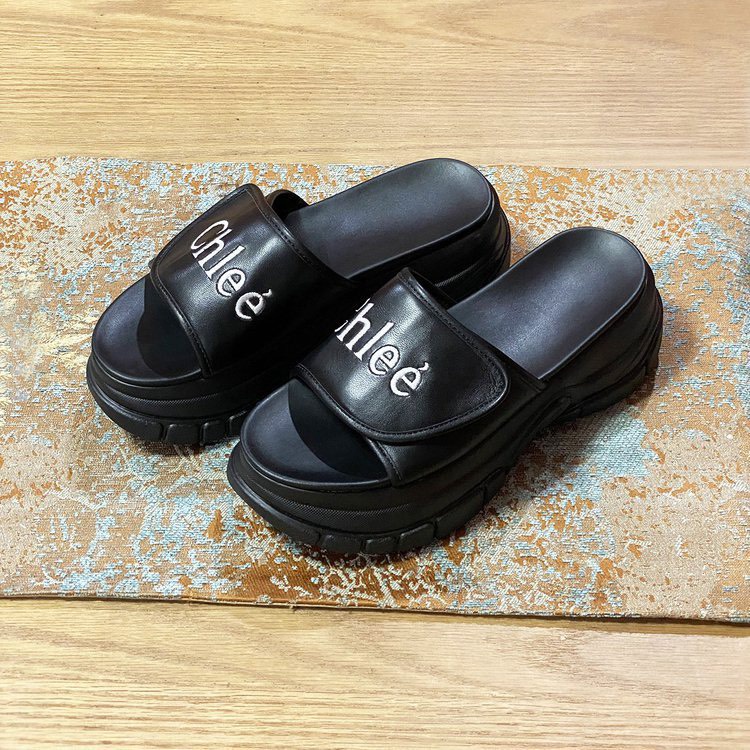 Dép quai ngang nữ chelee đế cao 4cm tôn dáng cực đẹp