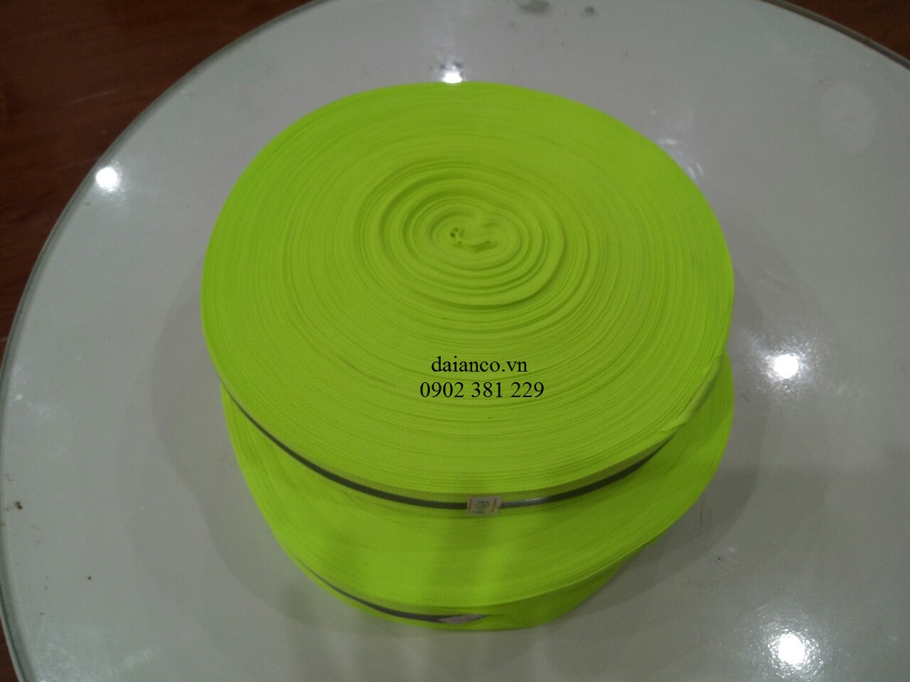 Cuộn dây phản quang vải rào chắn khổ 5cm *100m