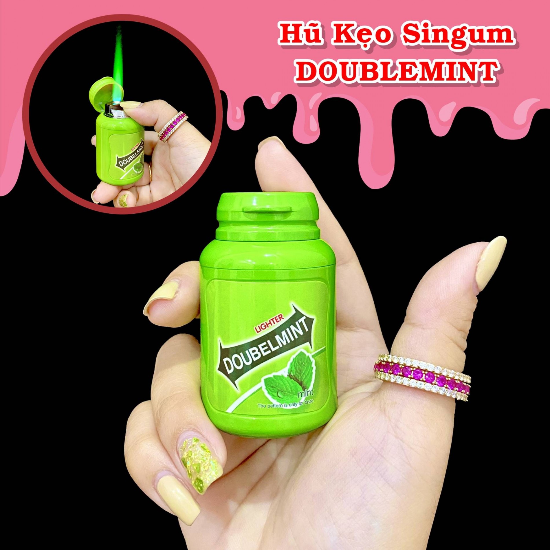 Bật lửa khè hình hũ kẹo singum -