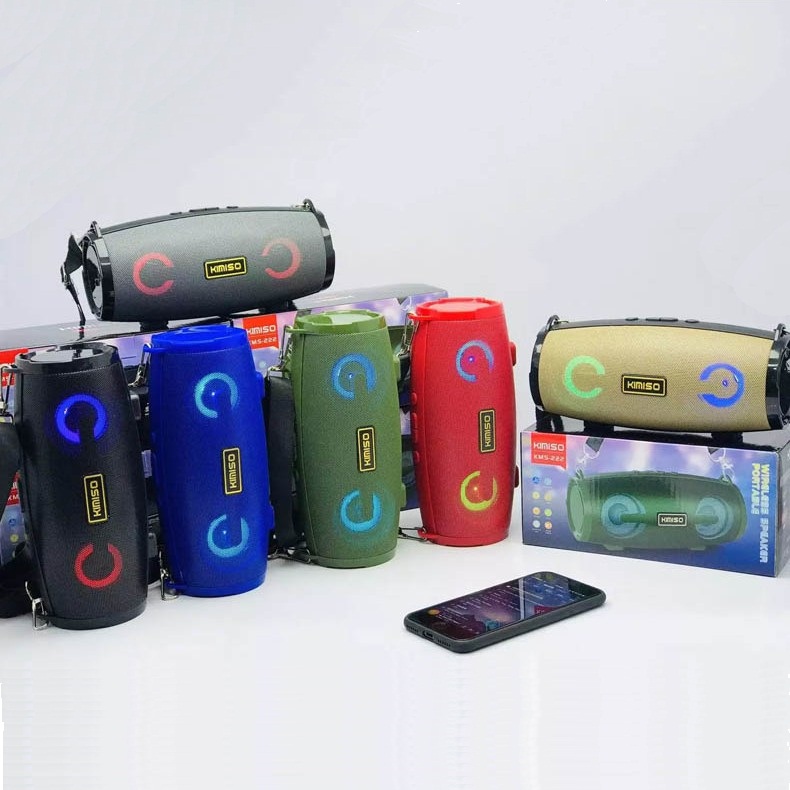 Loa bluetooth kimiso 222 âm thanh cực hay kiểu dáng sang trọng – loa nghe nhạc bluetooth mini có đèn led sống động