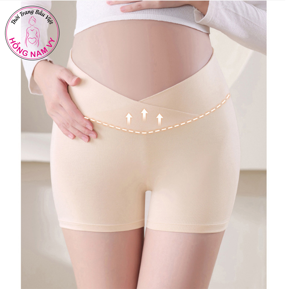 Quần mặc váy bầu cạp chéo cotton lạnh mịn mát (nhiều size)