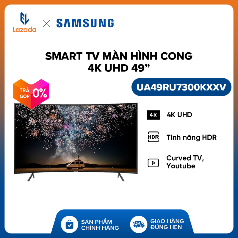 Bảng giá Smart TV Samsung màn hình cong 4K UHD 49inch - Model UA49RU7300KXXV (2019) - Cải tiến màu sắc PurColor + Bộ xử lý hình ảnh 4K UHD HDR - Hàng phân phối chính hãng