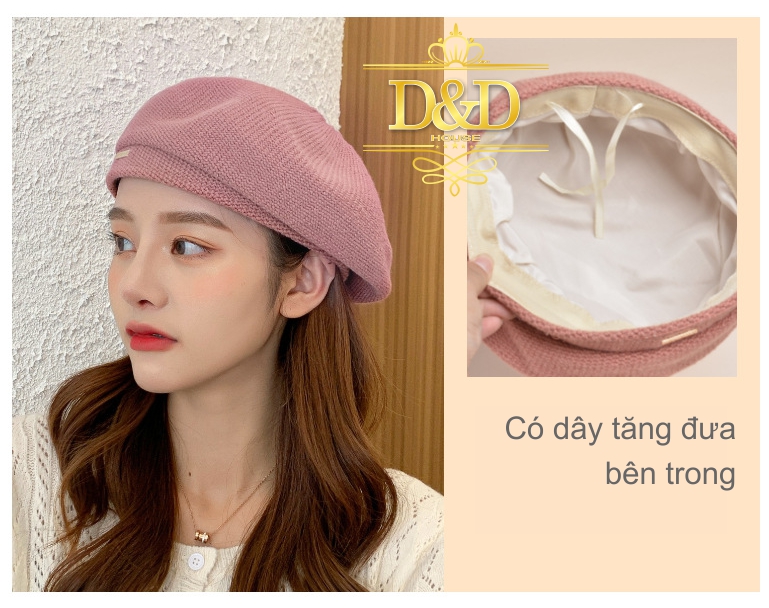 [HCM]Mũ nón nồi beret nữ vải len nhiều màu