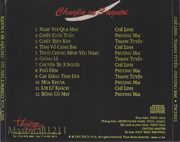 Bộ 6 Đĩa CD nhạc trung tâm Thúy Nga 4 (phôi đĩa nhật)