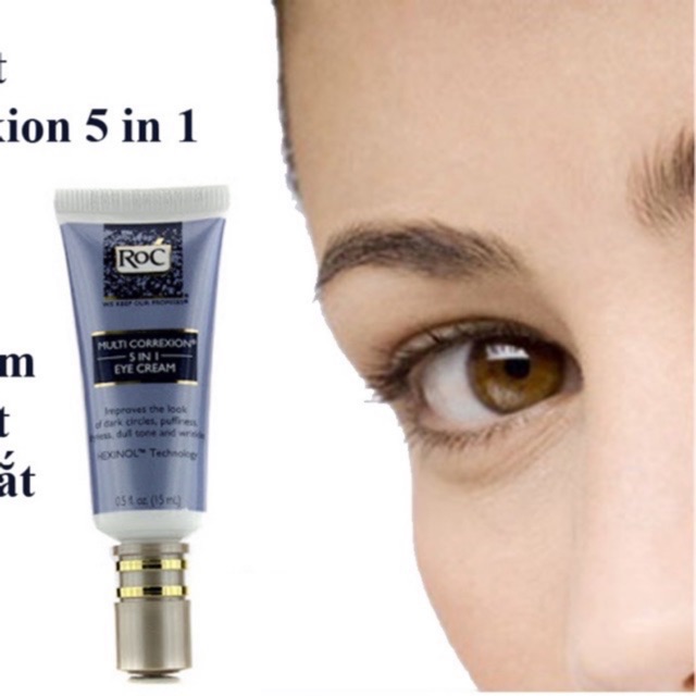 [HCM]Kem dưỡng mắt Roc Multi Correxion 5 in 1 Eye Cream 15ml