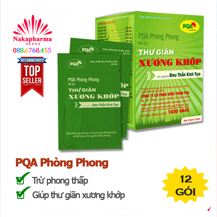 ✅ PQA Phòng Phong Thư Giãn Xương Khớp - Giúp trừ phong thấp, mạnh gân cốt, giảm đau thần kinh toạ, thoát vị đĩa đệm
