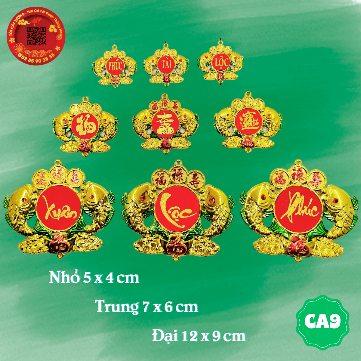 Set 10 con cá chép nhiều mẫu, nguyên liệu làm tháp tỏi thần tài, bông tỏi ông địa ngày tết, trang trí bàn thờ, nhà cửa, tráp, oản - TỎI CÁT TƯỜNG