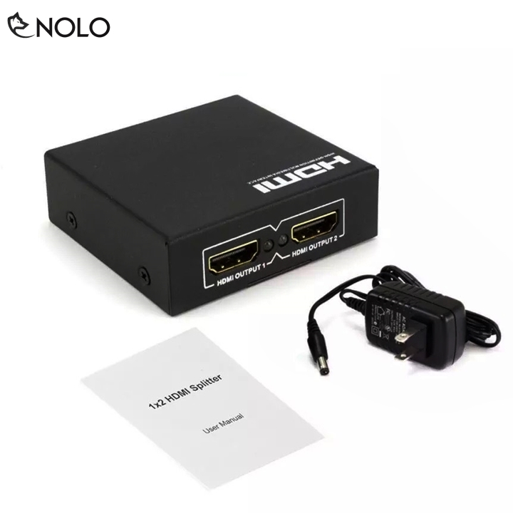 Full hd 1 port to 2 port hdmi splitter box ultra hd 4k sharp image high quality