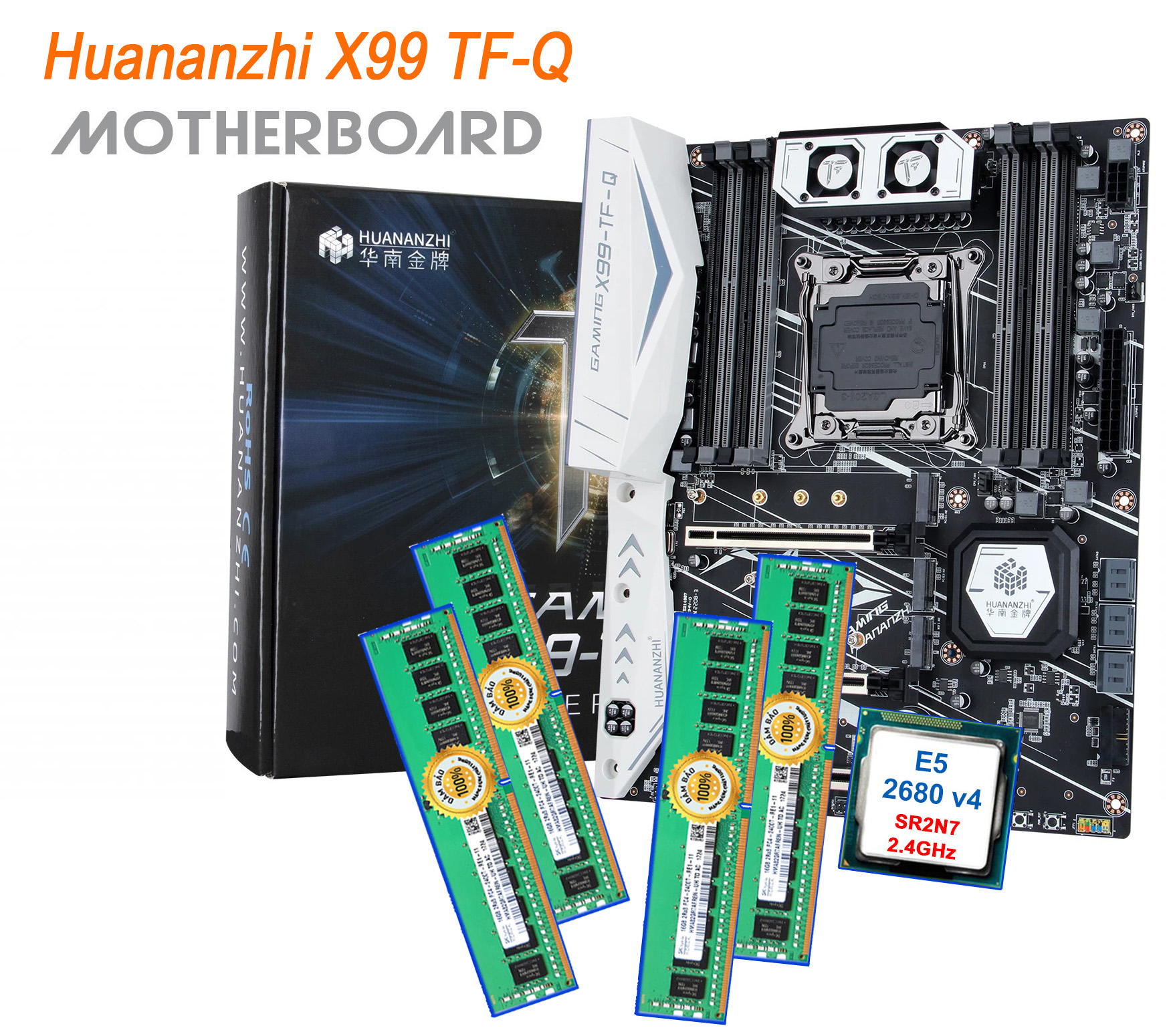 Combo Main HUANANZHI X99 TF-Q + Xeon E5 V4 + RAM DDR4 REG ECC. Chuyên Game - Đồ Họa - Giả lập - Render. BH: 12 tháng.