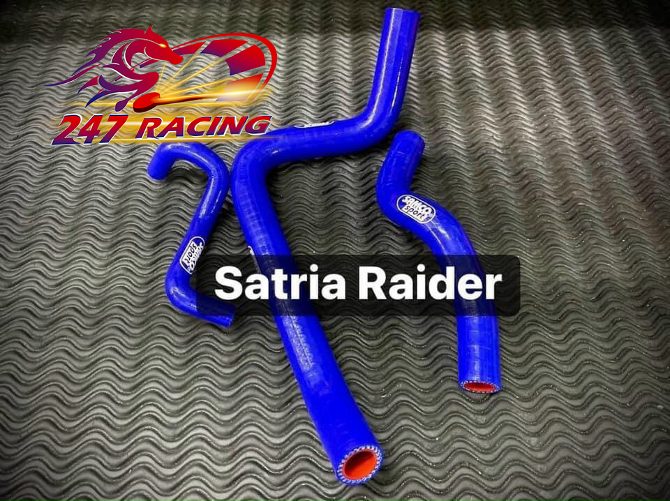 Ống nước Samco gắn Satria,Raider màu Xanh