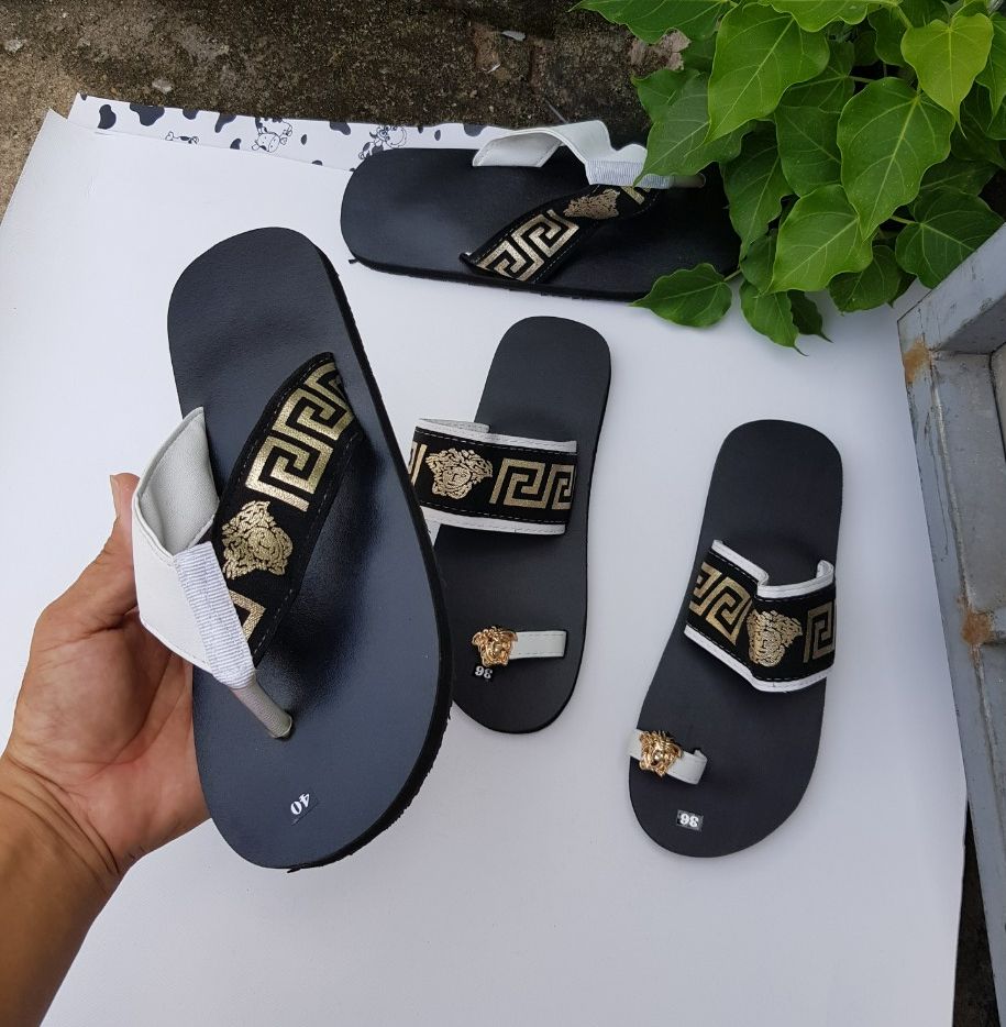 [FREESHIP + HOÀN TIỀN 50K] Dép cặp nam và nữ ( đế đen quai trắng phối màu ) size từ 35 nữ đến 43 nam