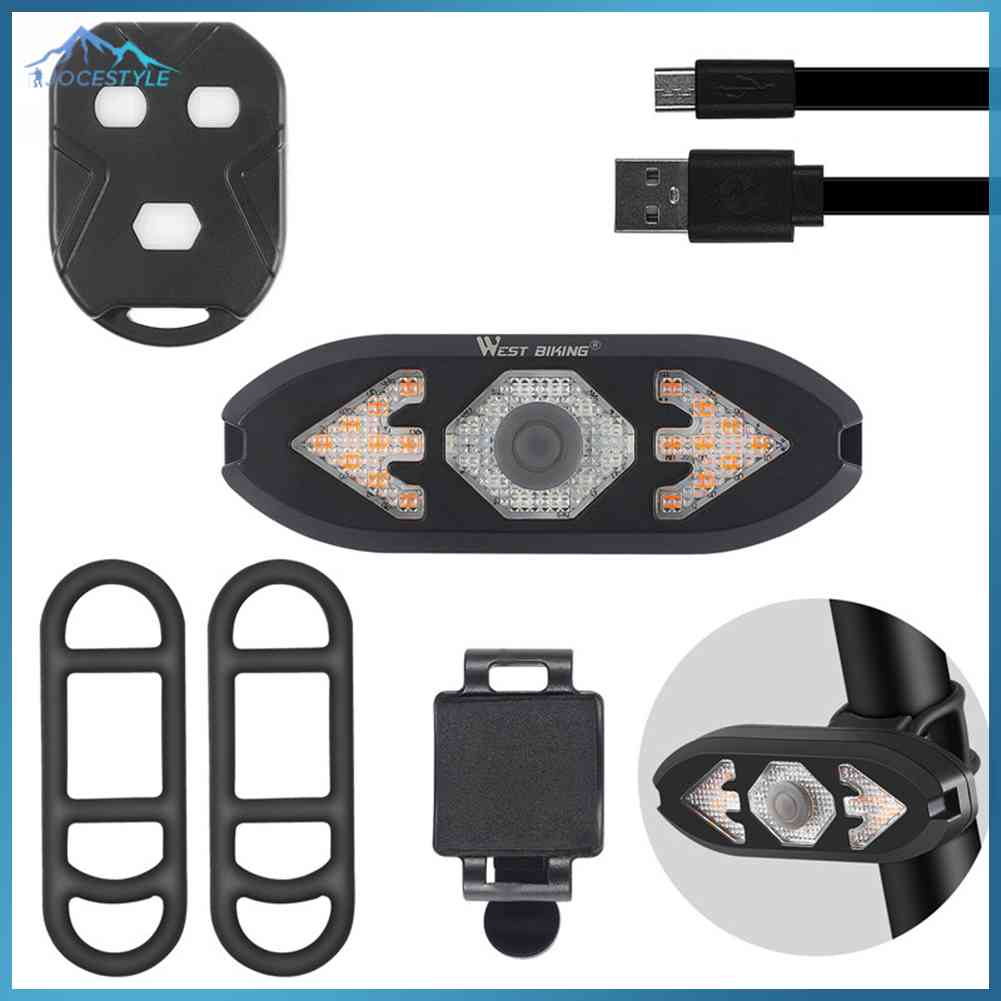 Đèn hậu xe đạp sạc usb, đèn hậu điều khiển từ xa thông minh sừng không thấm nước, usb có thể sạc lại