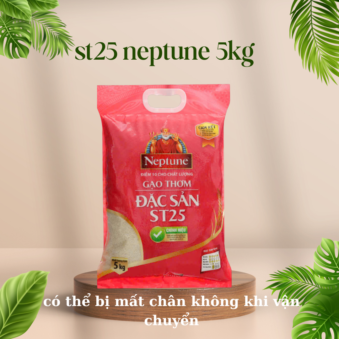 5kg gạo thơm đặc sản st25  Neptune dẻo mềm