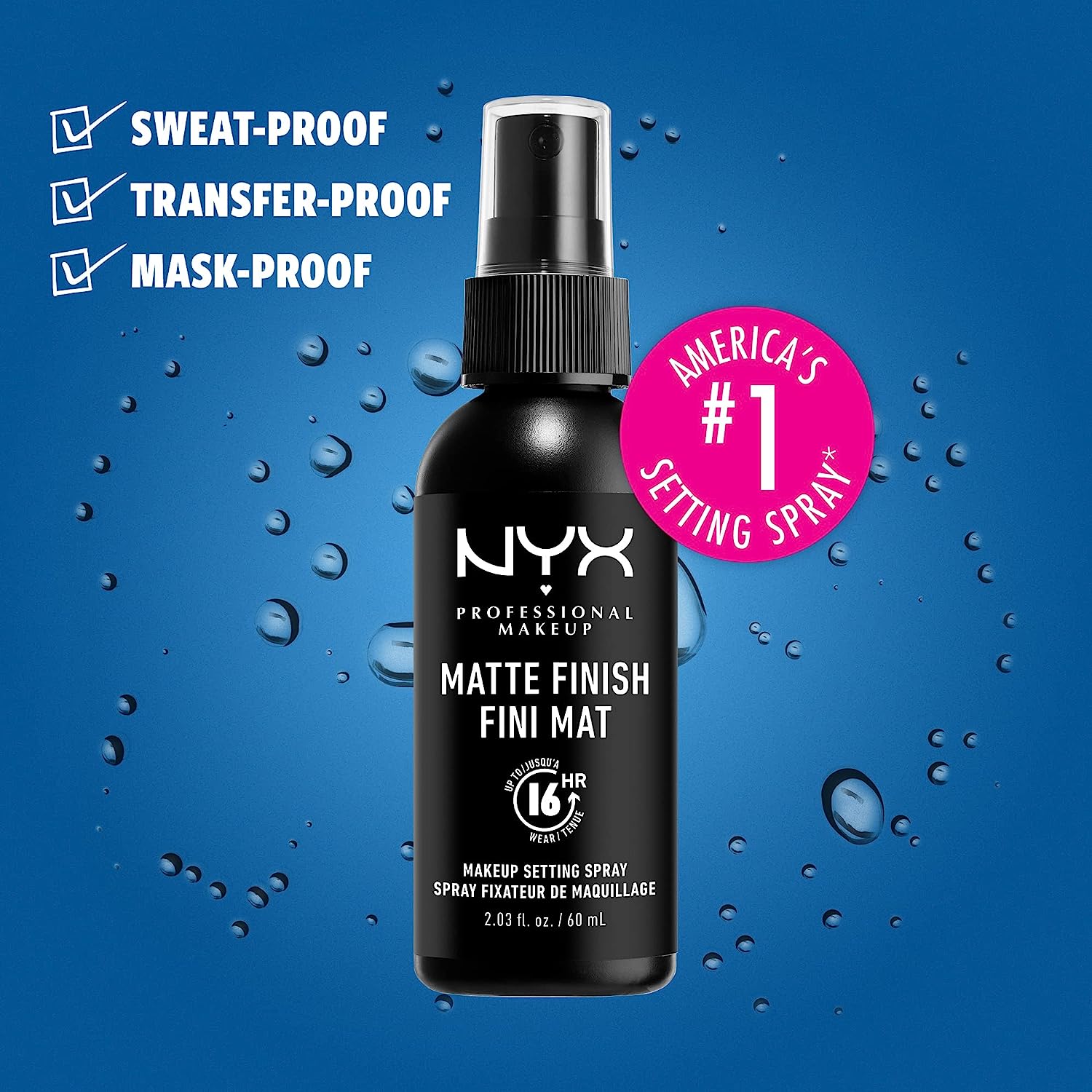 Xịt giữ lớp trang điểm makeup NYX Matte Finish Setting Spray - 60ml