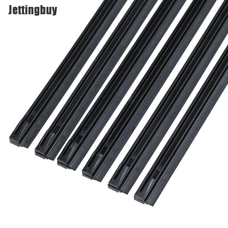 Jettingbuy 2Pcs Car soft rubber bone windshield wiper blade refill strips 6mm 14-22'' A4