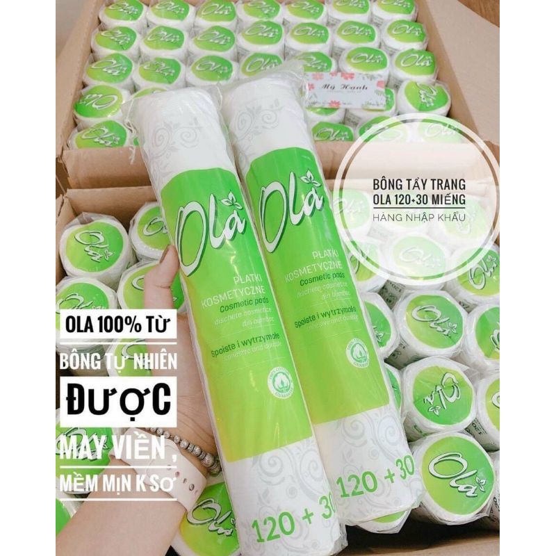 Bông tẩy trang Ola Ba Lan 120 miếng + 30 Miếng