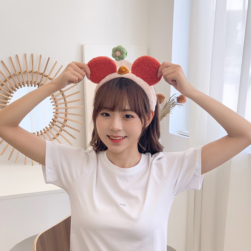 Băng Đô Cài Tóc Tay Hoa Lò Xo Dễ Thương