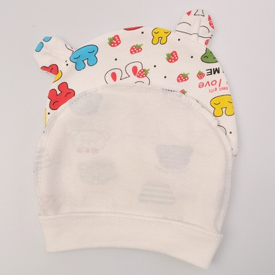 Mũ Sơ Sinh Cotton Loại Mỏng Cho Bé (có tai)