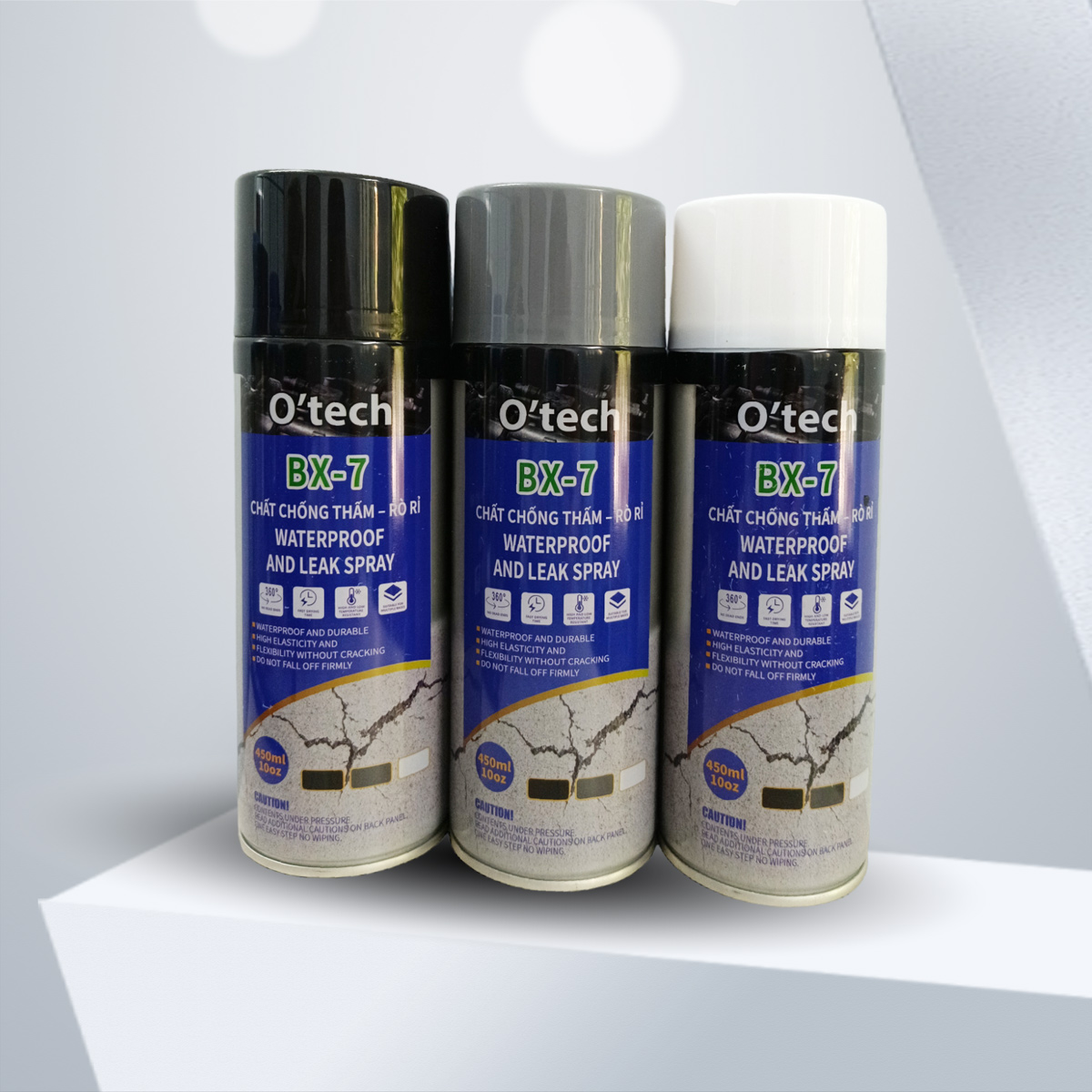 Bình xịt O'tech BX-7 Chất chống thấm - rò rỉ (450ml) Waterproof & Leak Spray