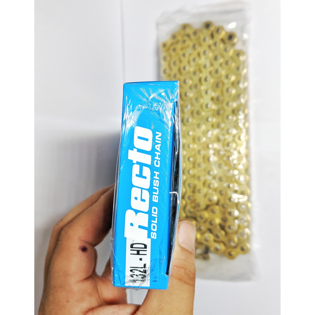 Sên Recto vàng 10 ly 132 mắc cho Exciter, Winner, Raider, ...