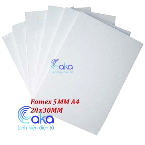 Fomex làm mô hình trắng a4 20x30cm tấm nhựa pvc foam