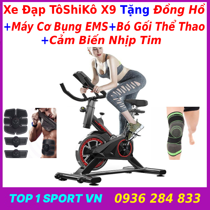 >> SO SÁNH GIÁ MÁY TẬP BỤNG ĐẠP XE | Shopee Lazada Sendo Tiki 28 Xe đạp tập thể dục Toshiko X9 tặng máy cơ bụng + bó gối - xe đạp tập thể dục toshiko x9 - xe đạp tập thể dục toshiko x9 tặng đồng hồ cảm biến nhịp tim - bảo hành 3 năm